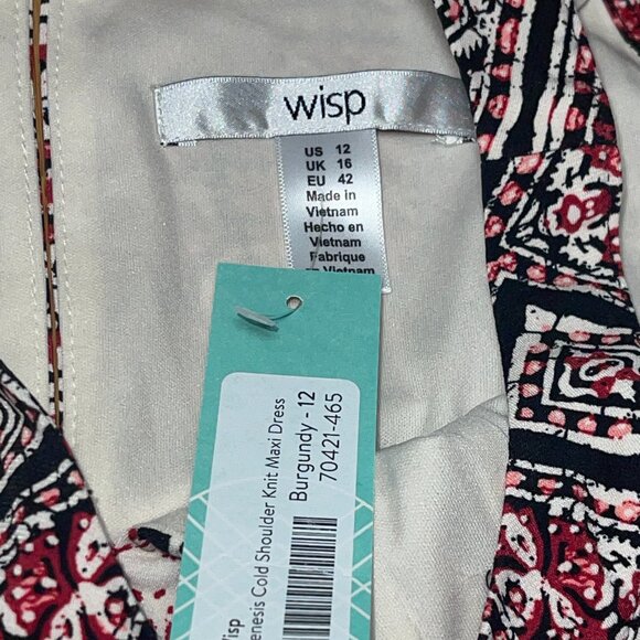 NWT WISP Genesis Cold Shoulder Knit Maxi Dress Woman Sz 12 - Picture 5 of 7